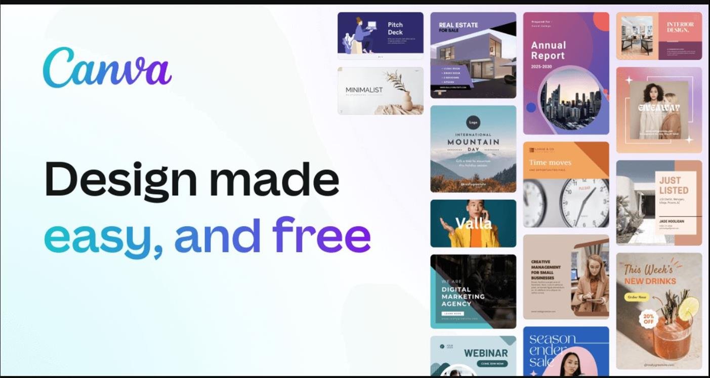 شرح واجهة تطبيق Canva من الداخل