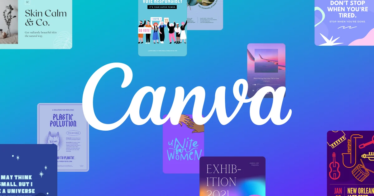 شرح واجهة تطبيق Canva من الداخل