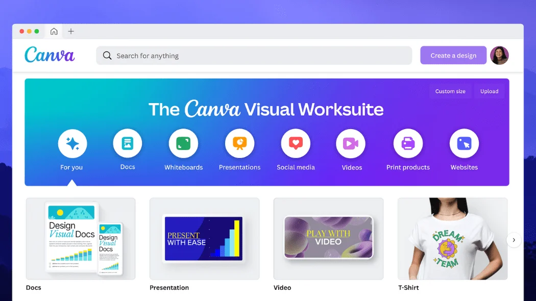 شرح واجهة تطبيق Canva من الداخل